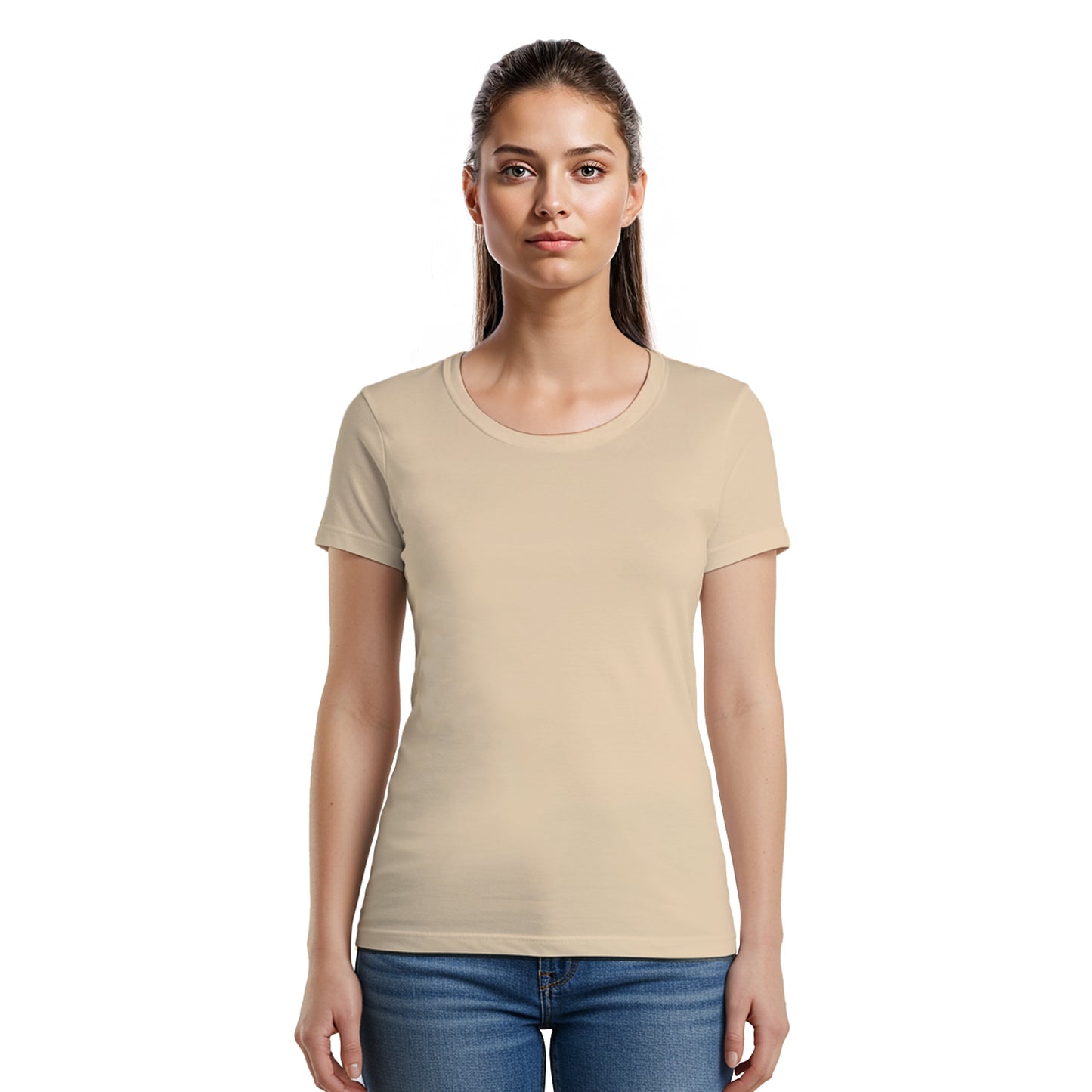 3 Bundle Pack - 3 U-neck T-shirts Super Premium - Woman