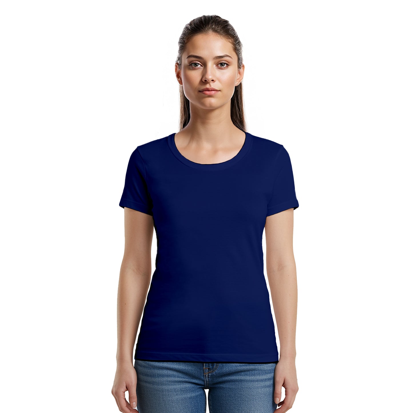 3 Bundle Pack - 3 U-neck T-shirts Super Premium - Woman