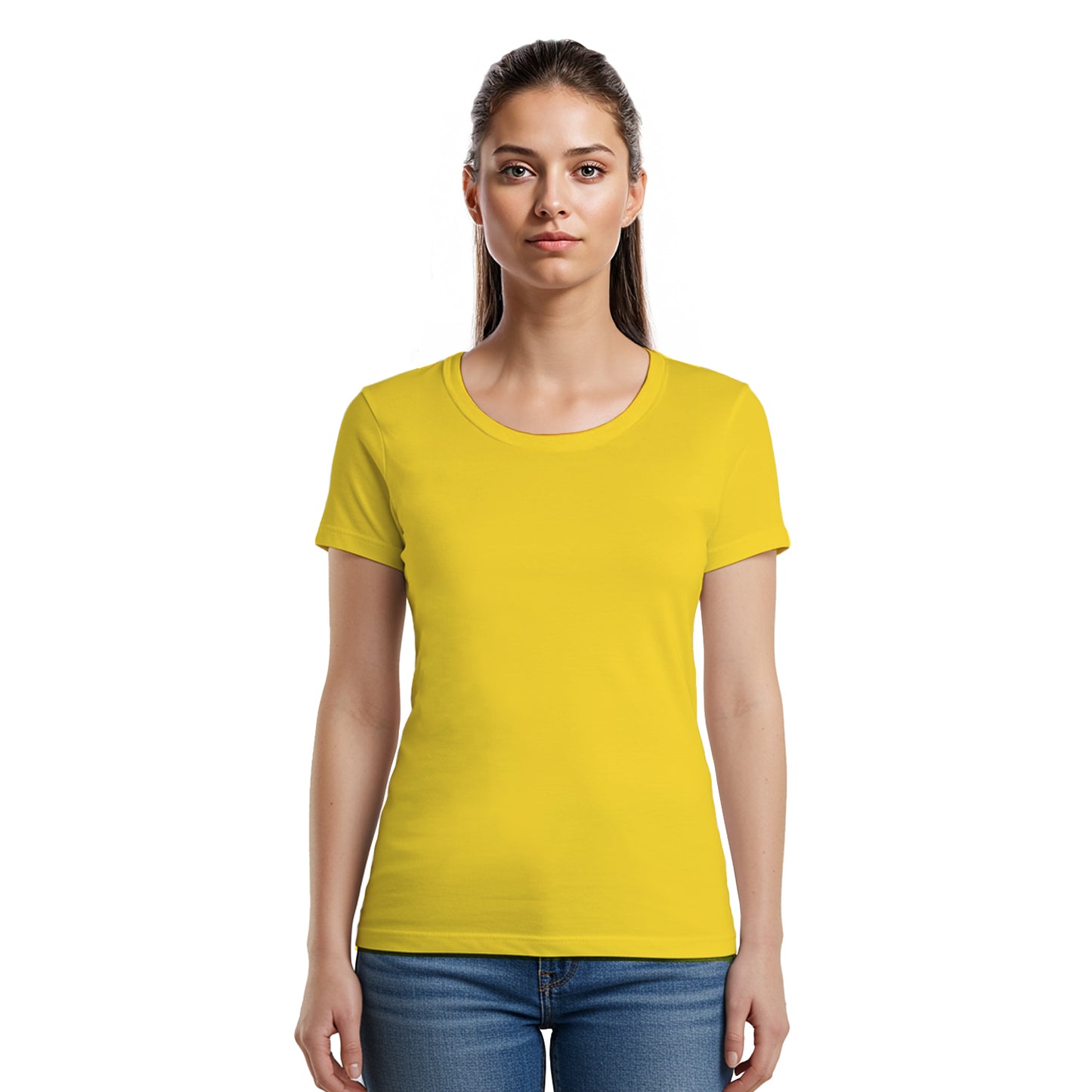 3 Bundle Pack - 3 U-neck T-shirts Super Premium - Woman