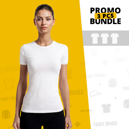 3 Bundle Pack - 3 Slim-fit T-Shirts Super Premium - Woman