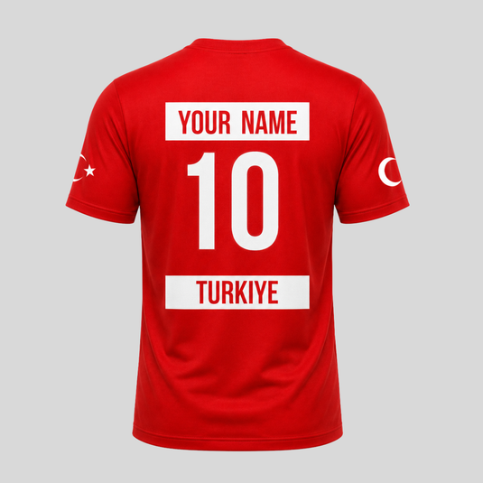 Türkiye Fan T-Shirt custom name and number back design inspired by Ay-Yıldızlılar