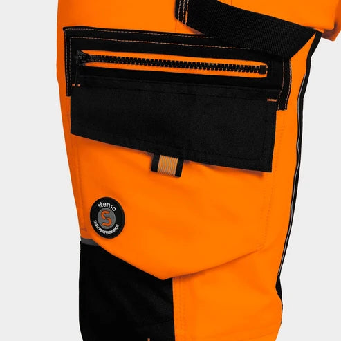 Work bib pants REVOLT HV 4STRETCH