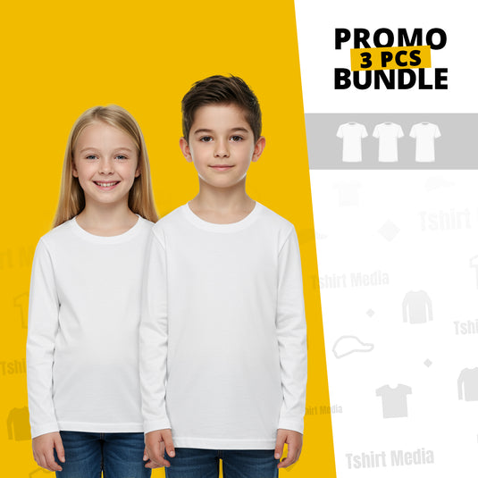 3 Bundle Pack - 3 Long Sleeve T-shirts Super Premium - Kids