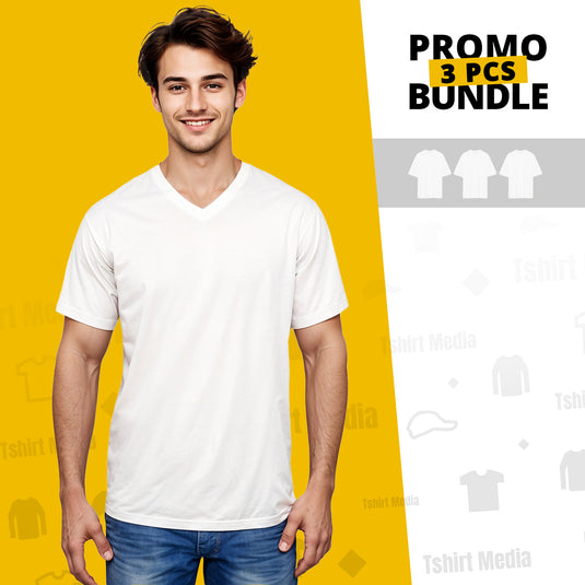 3 Bundle Pack - 3 V Neck T-Shirts Super Premium - Man