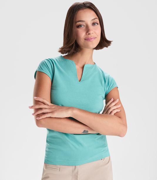 Fitted V-Neck T-Shirt BELICE - Women
