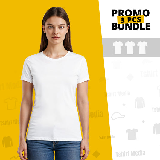 3 Bundle Pack - 3 Classic T-Shirts Premium - Woman