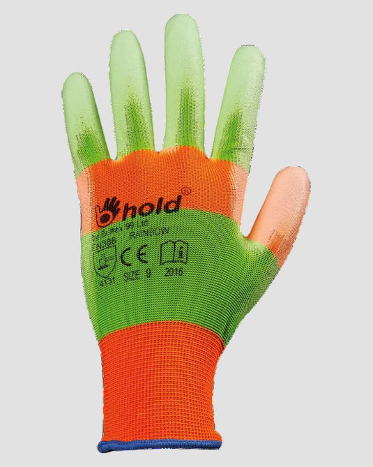 Polyurethane dipped gloves RAINBOW