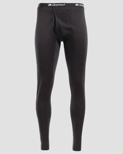 Black leggings with Stenso branding on a light gray background